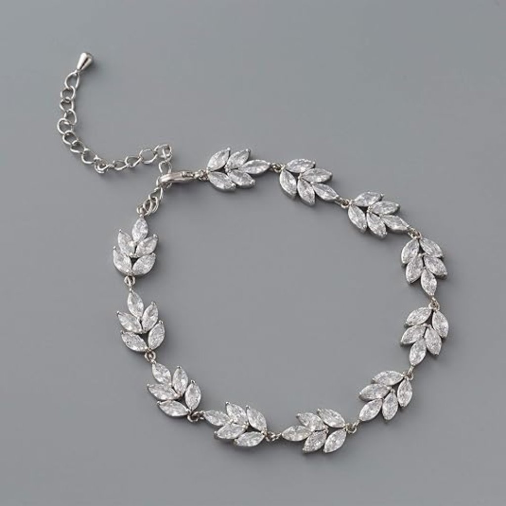 Neiman Marcus Crystal Leaf Vine Bracelet